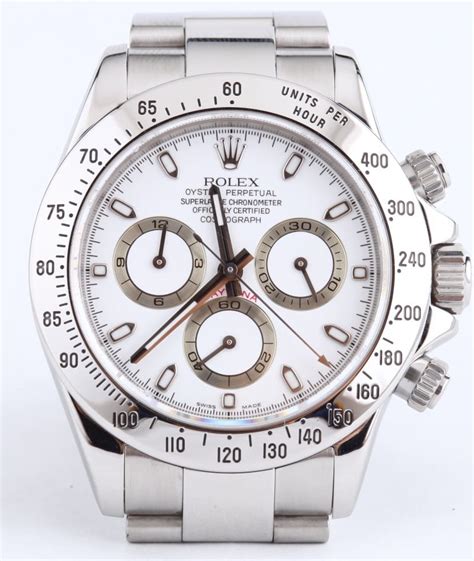 rolex daytona stainless steel white face review|rolex daytona white gold price.